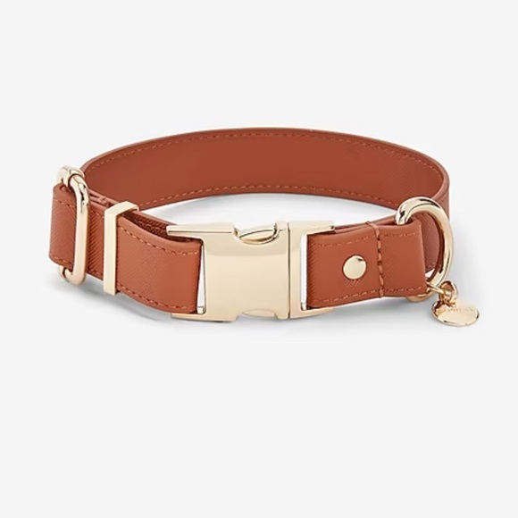 Express Tan Faux Leather XS Dog Collar- NWT - Picture 1 of 11